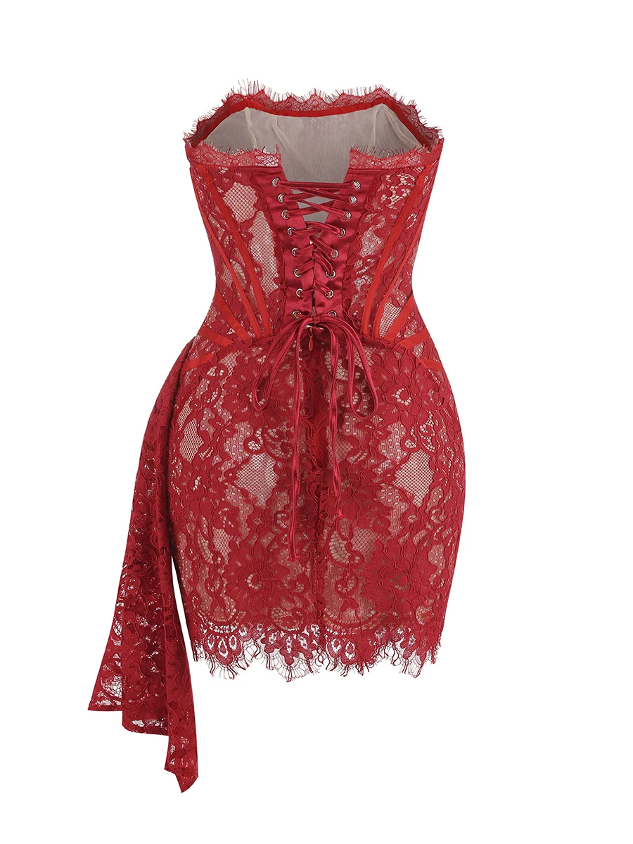 dentelle rouge de Noël
