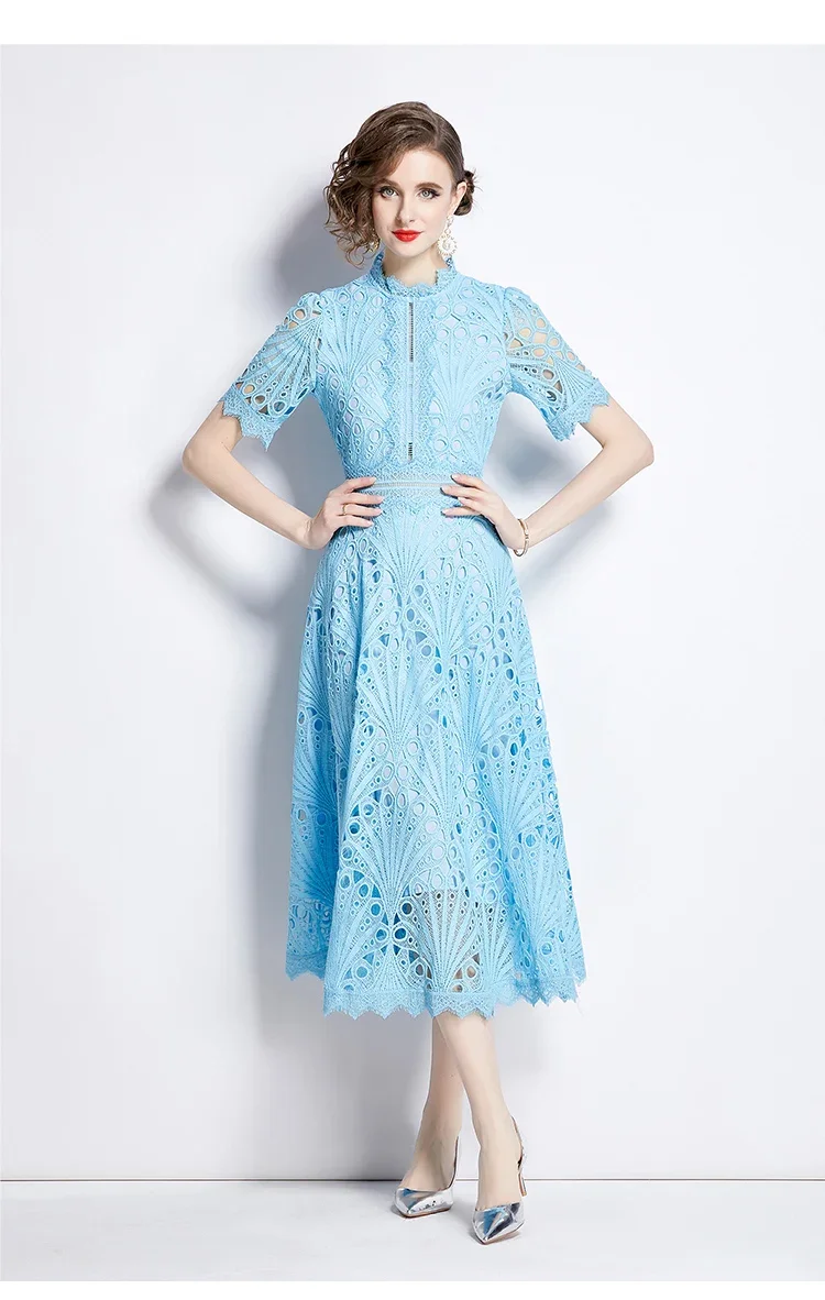 luxe accessible robe dentelle verte