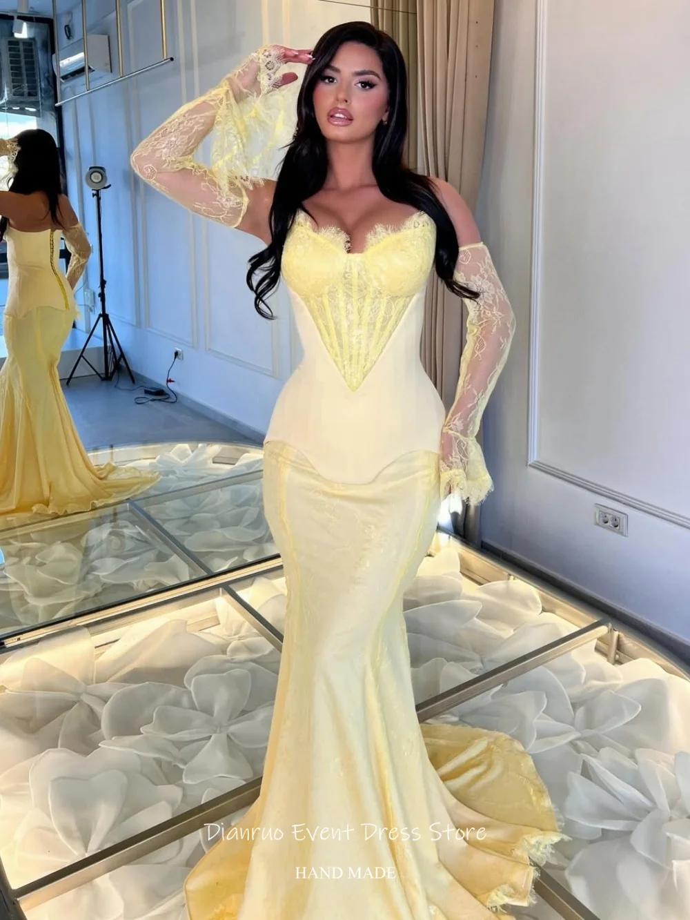 longue robe dentelle