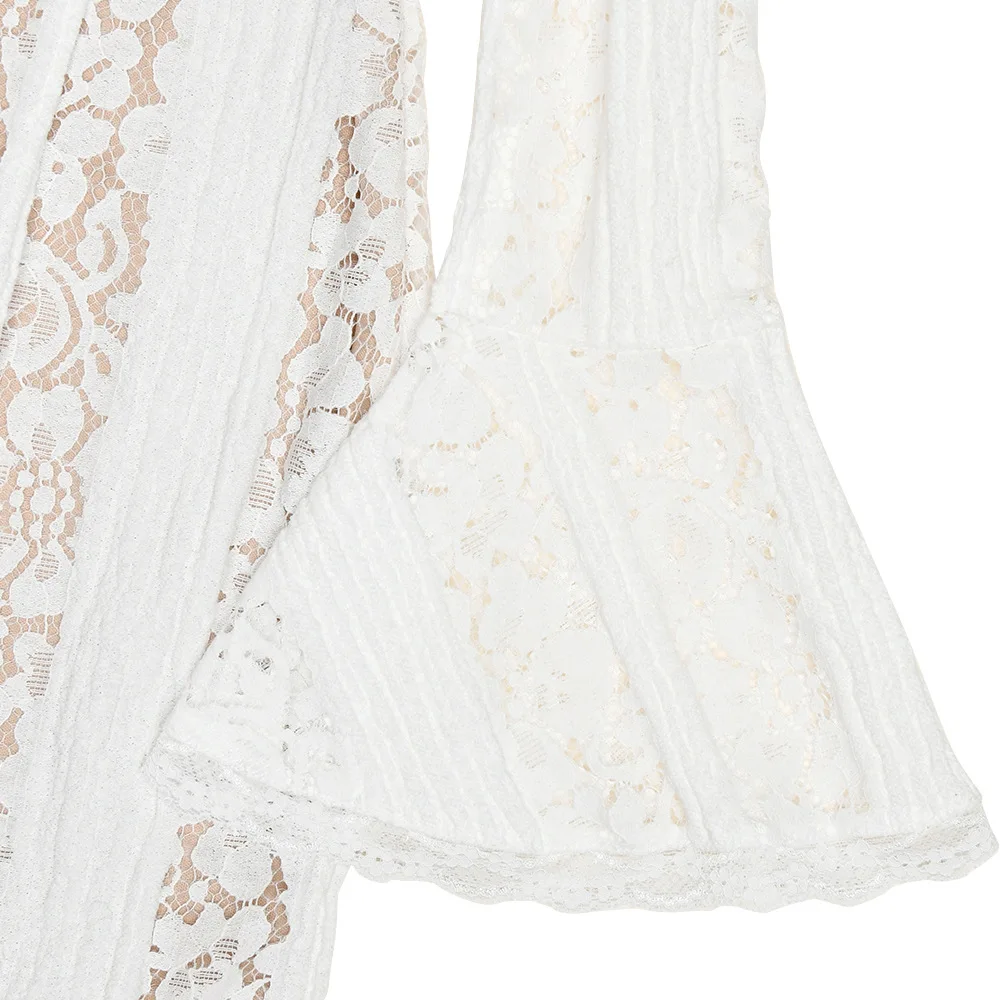 Robe en dentelle blanche longue – Image 21