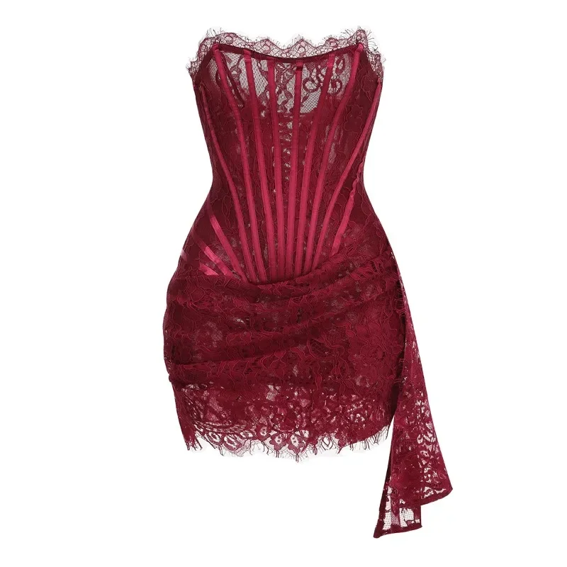 tissus haute qualité robe bustier