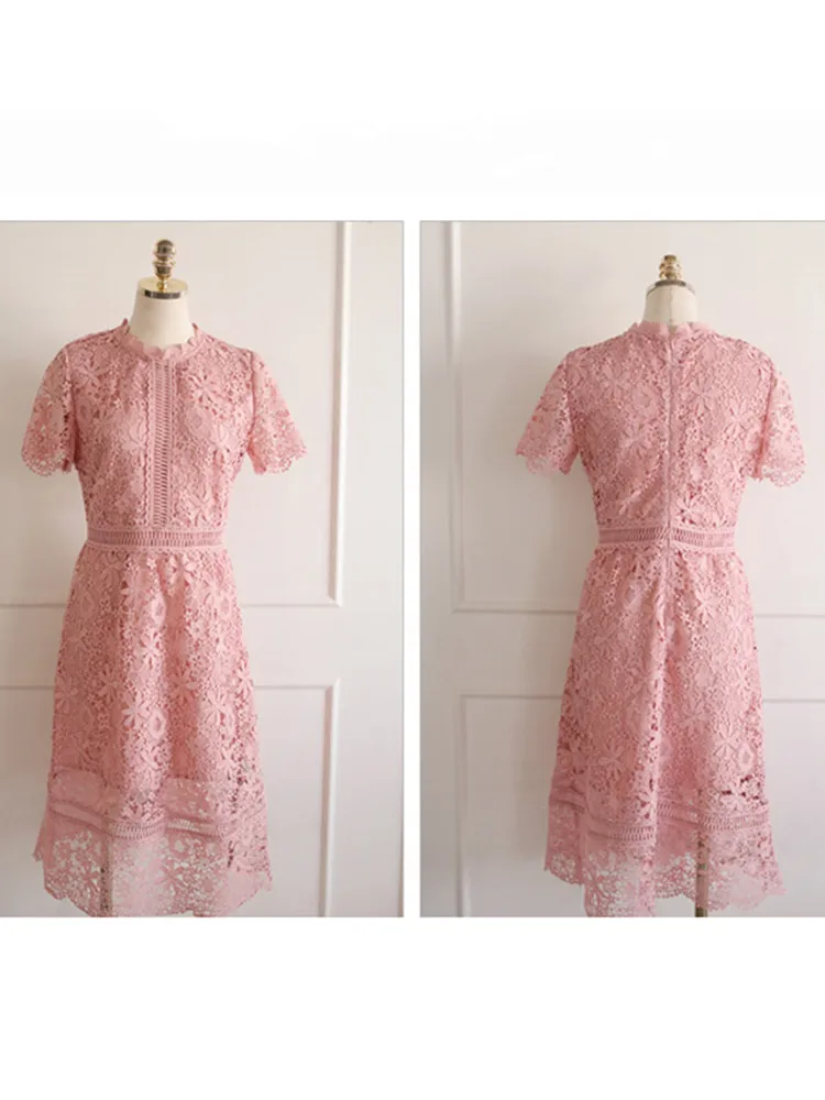 Robe en dentelle rose – Image 14