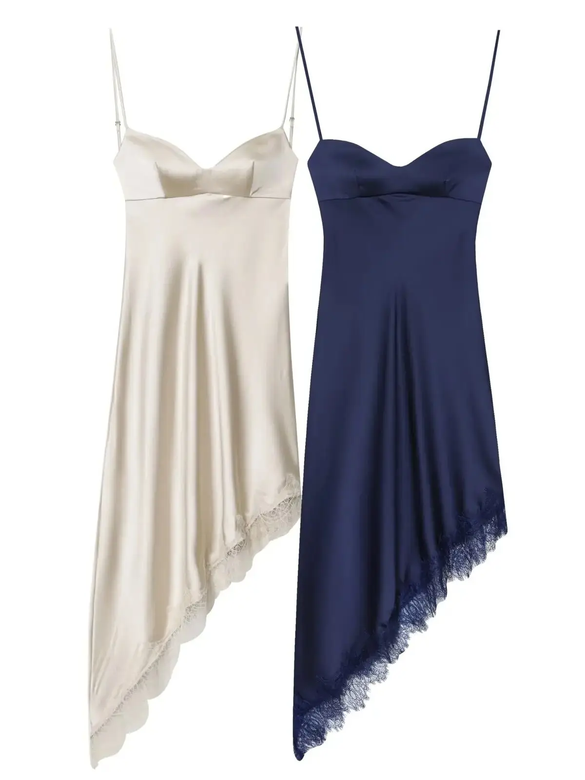 robe en satin asymétrique