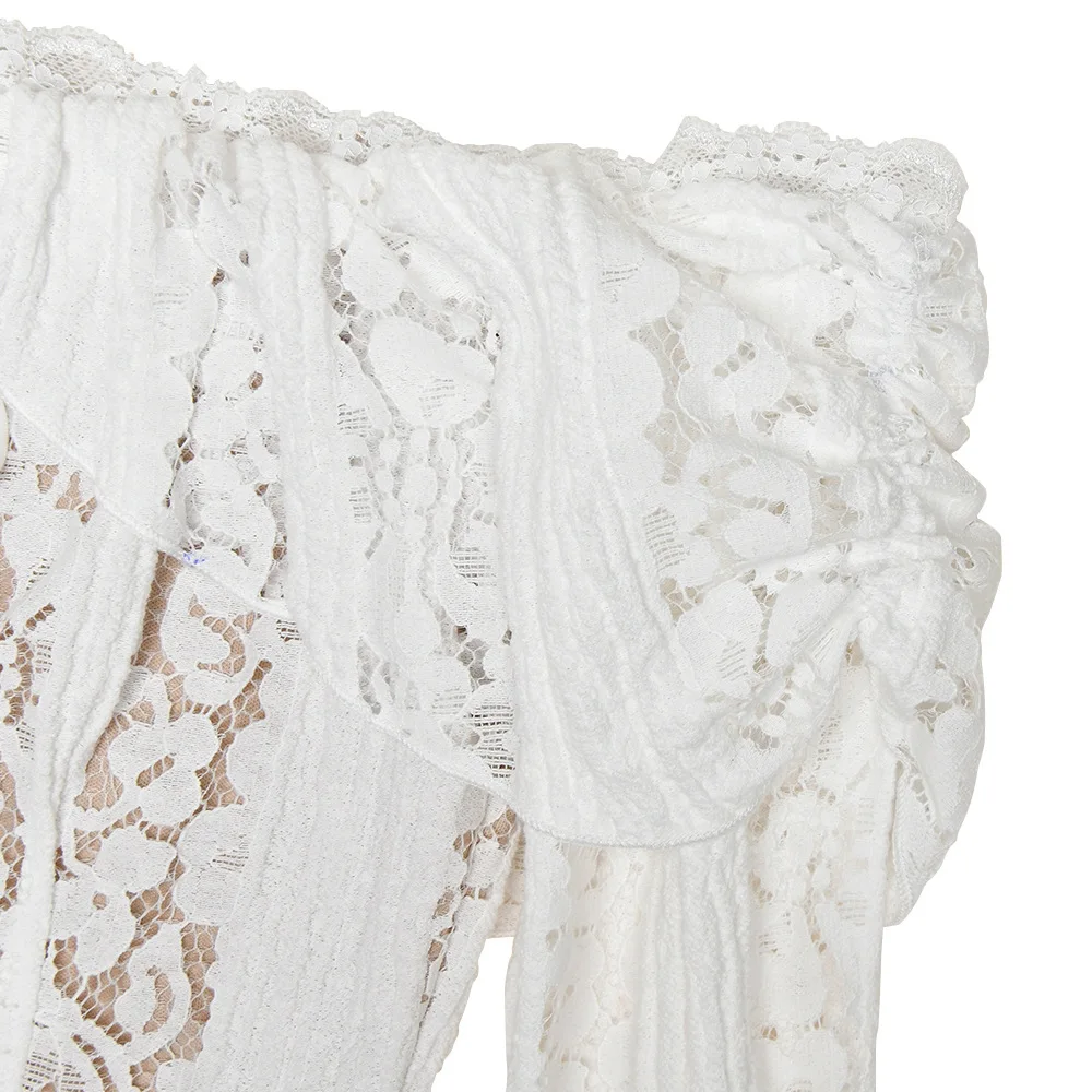 Robe en dentelle blanche longue – Image 20