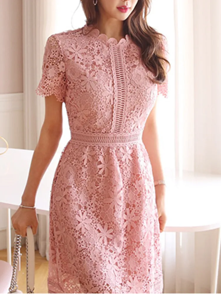 robe rose soirée romantique