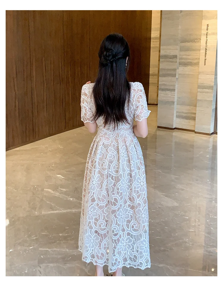 Robe en dentelle blanche – Image 14