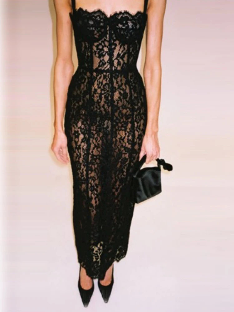 Robe en dentelle noire – Image 12