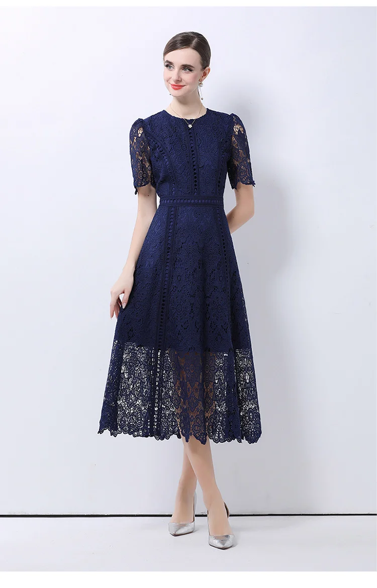 fashion robe dentelle verte