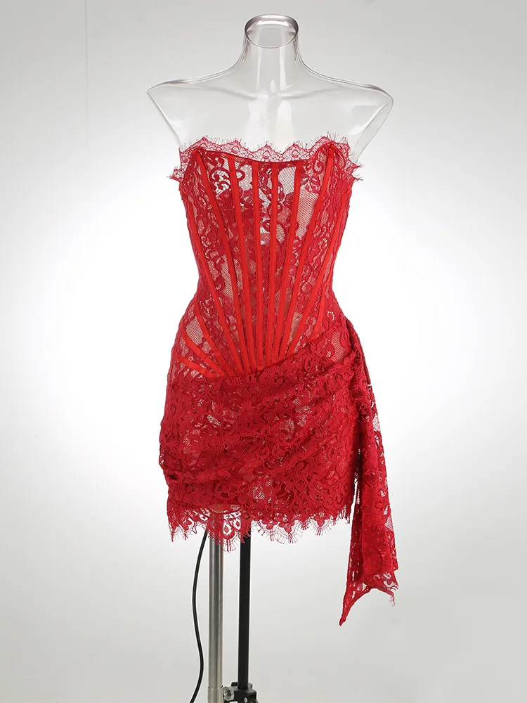robe glamour bustier dentelle