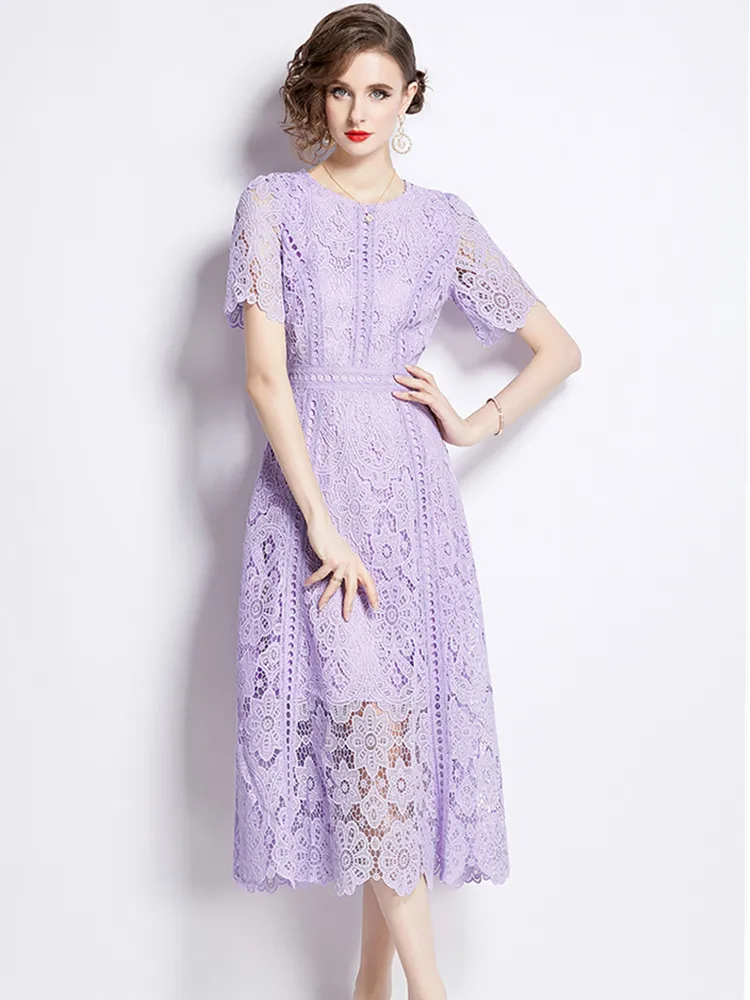 robe femme dentelle verte