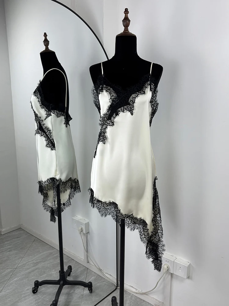 robe tendance dentelle jaune