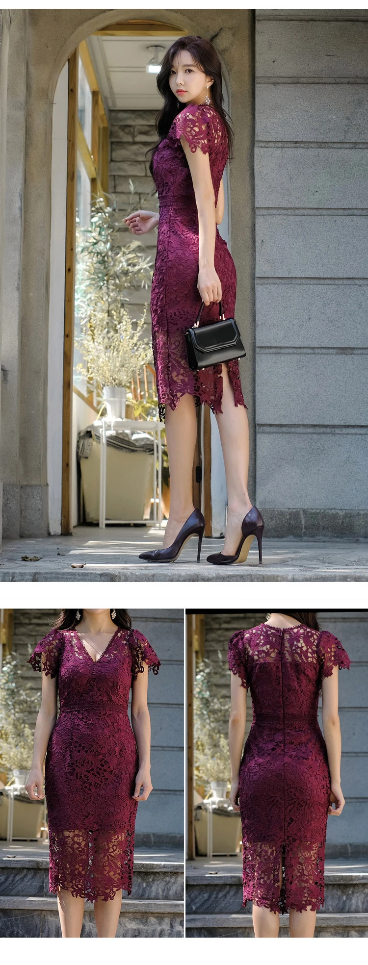 fleurie robe en dentelle