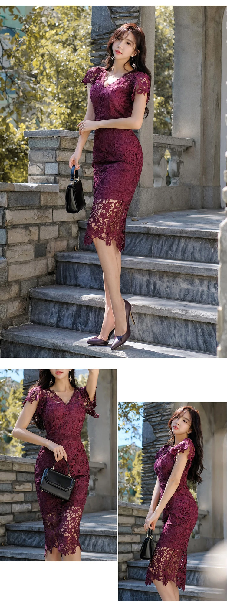 tenue glamour bordeaux