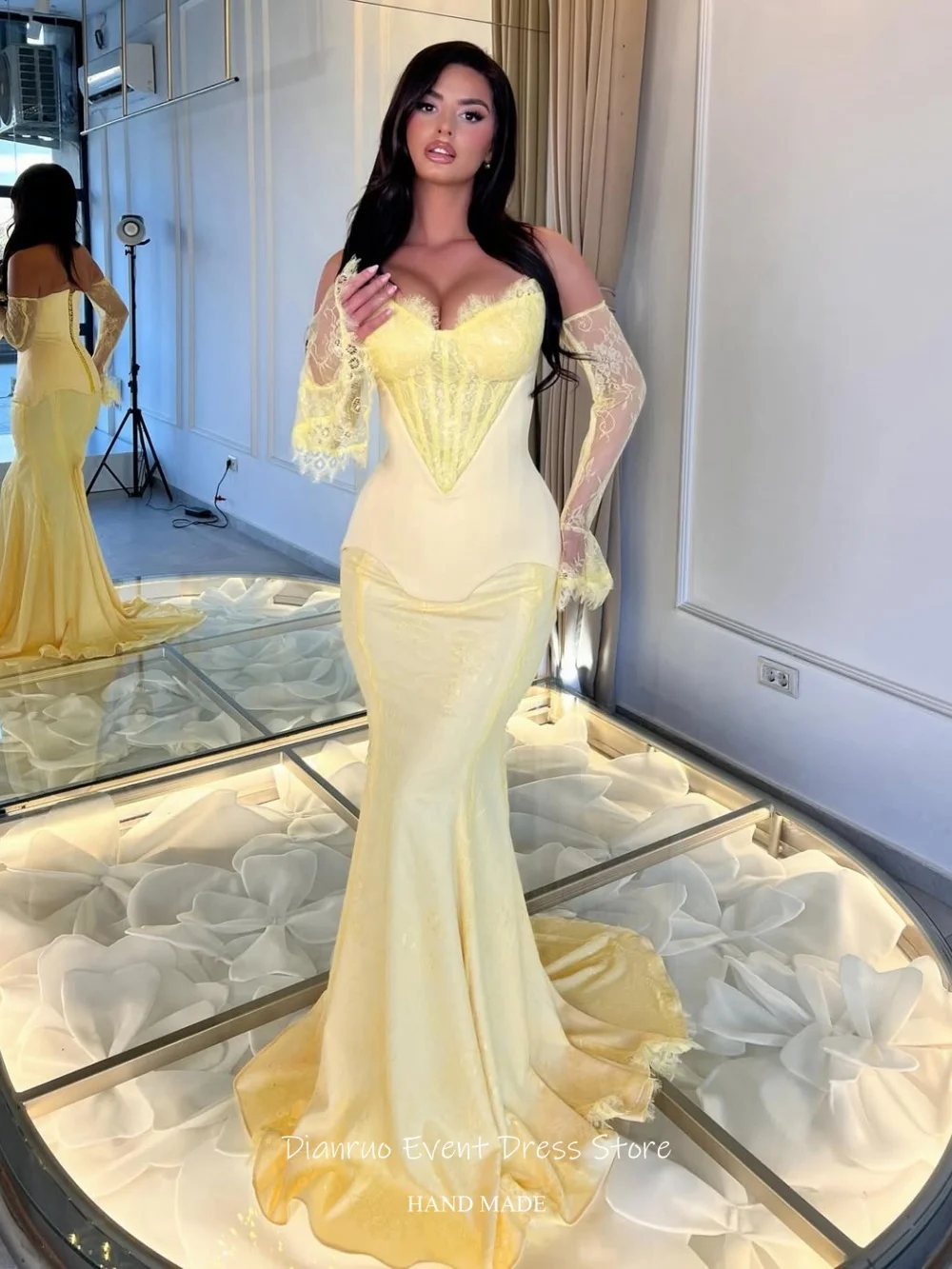 robe formelle en dentelle