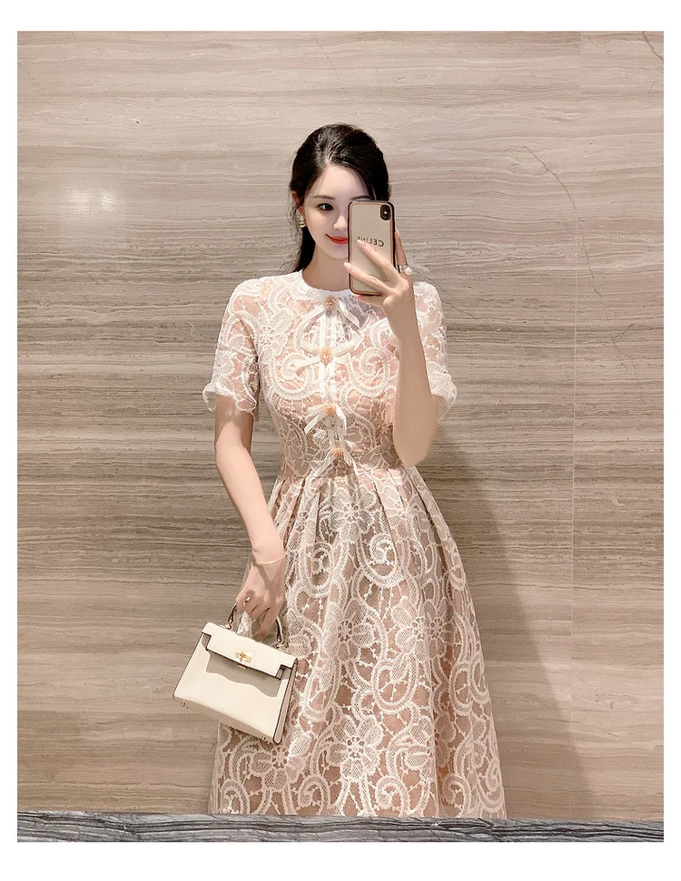Robe en dentelle blanche – Image 13