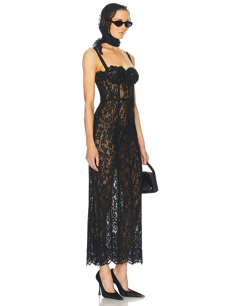 Robe en dentelle noire – Image 9