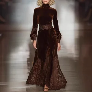 robe en velours vintage
