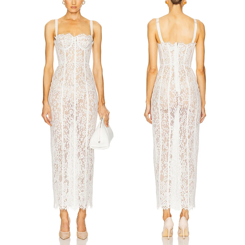 robe moderne en dentelle