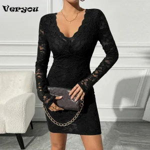 Robe soirée en dentelle élégante