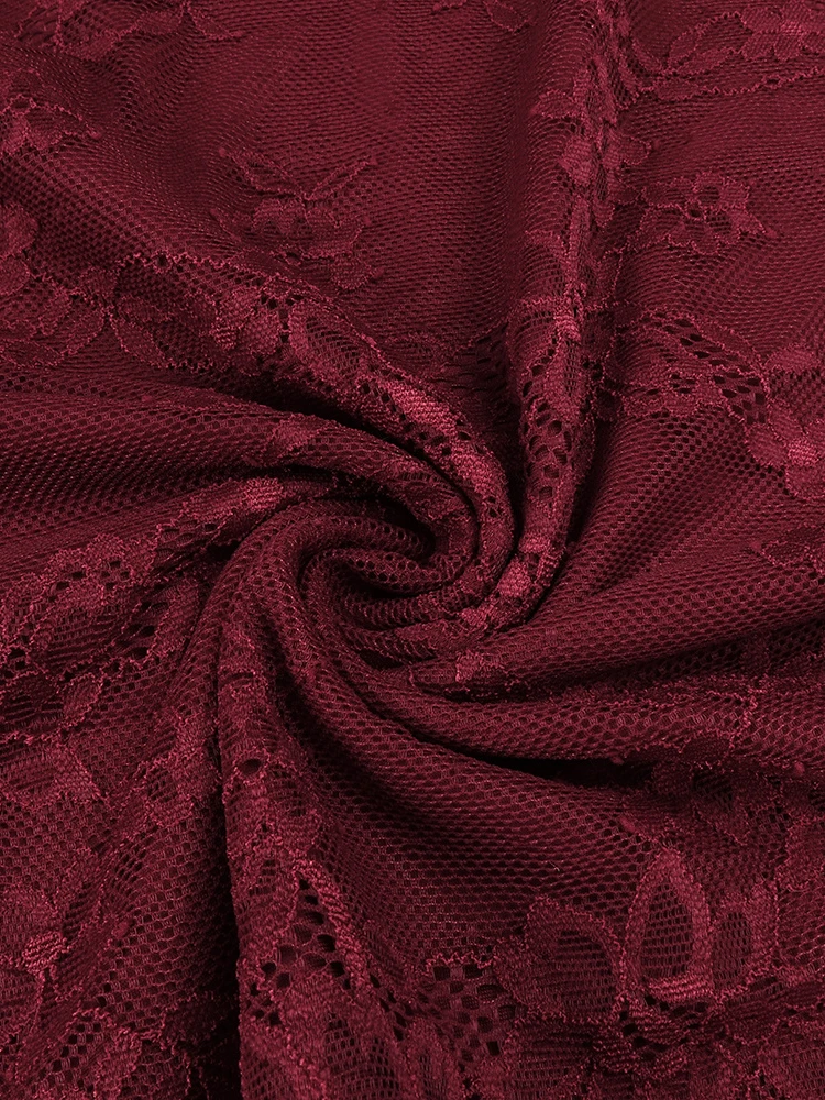robe bordeaux dentelle soirée
