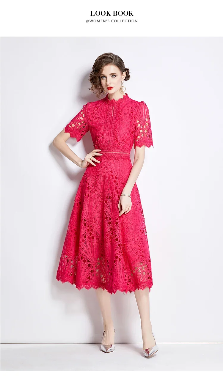 robe douce dentelle verte