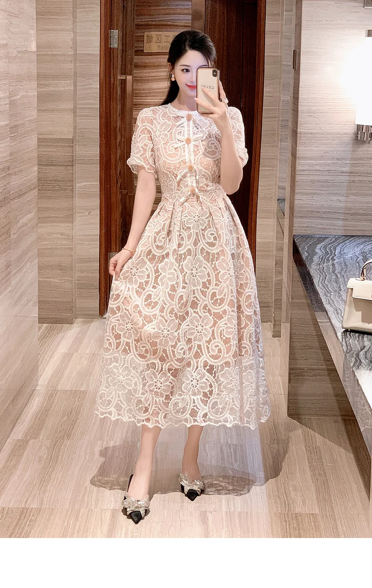 Robe en dentelle blanche – Image 9