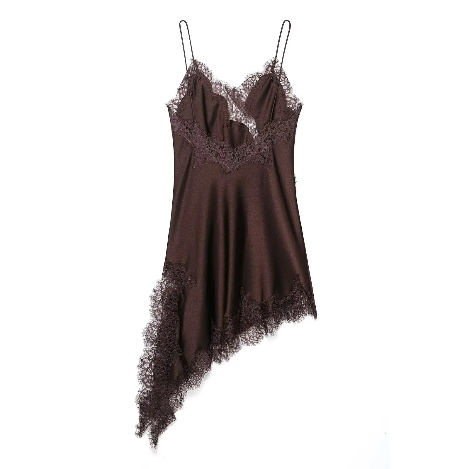 Robe en satin et en dentelle – Image 3