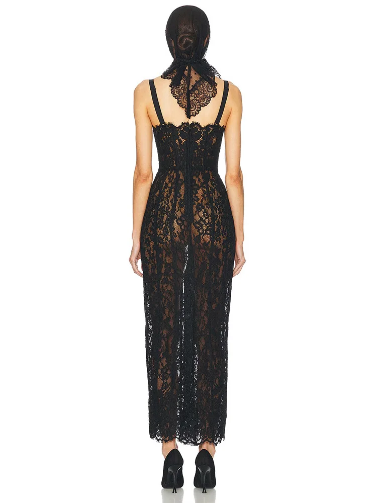 Robe en dentelle noire – Image 7