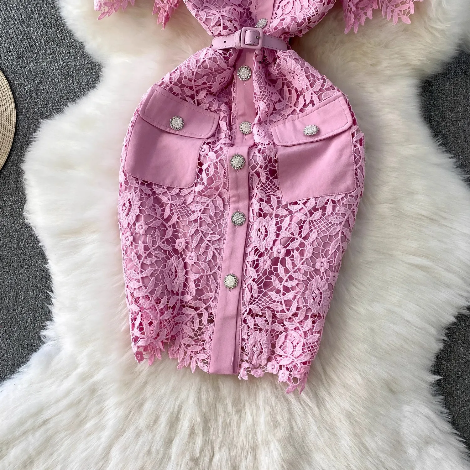 robe rose féminine