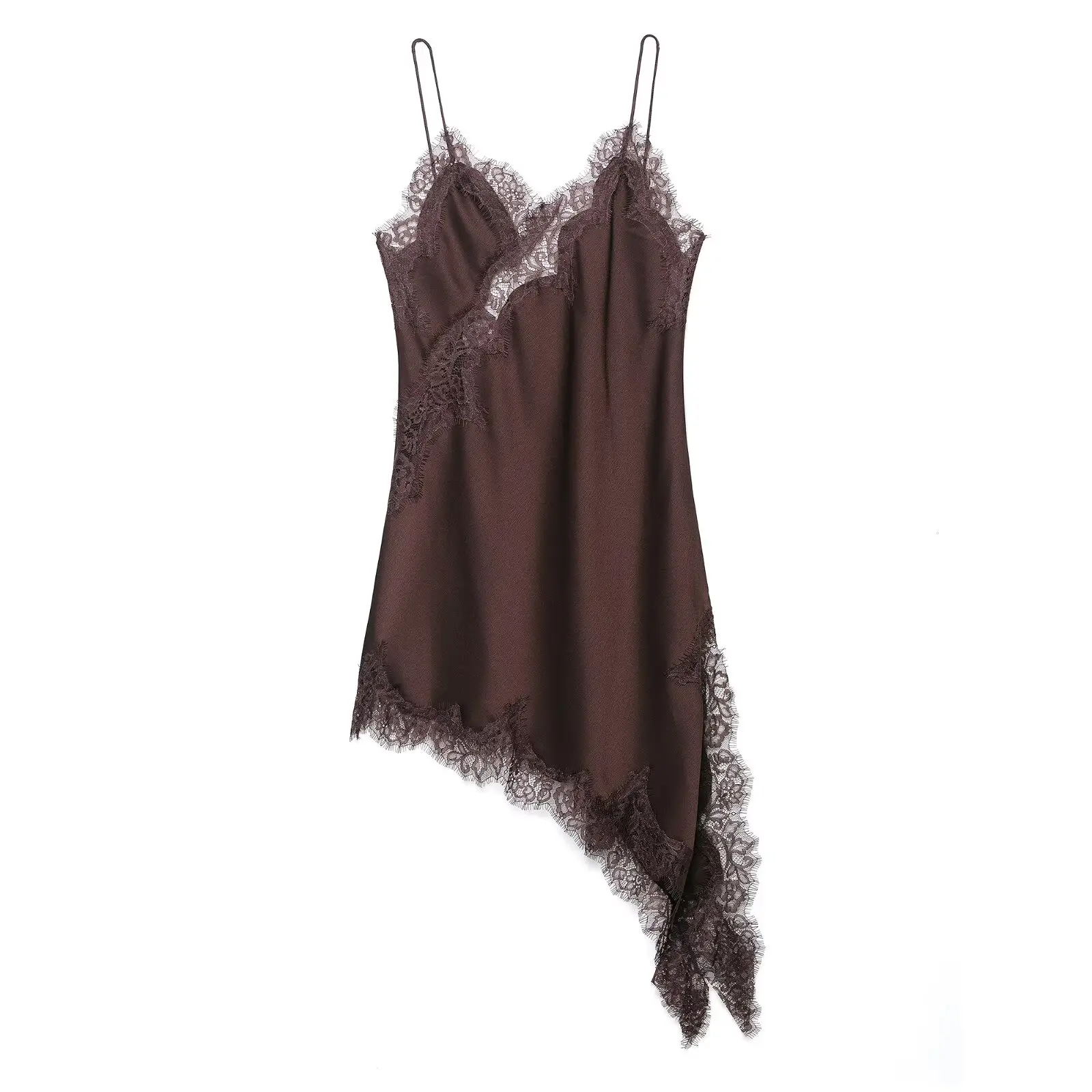 Robe en satin et en dentelle – Image 3
