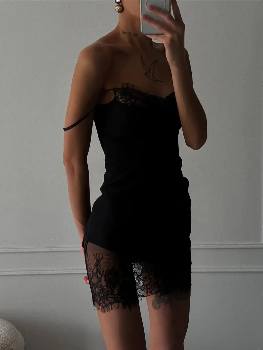 robe soirée satin dentelle