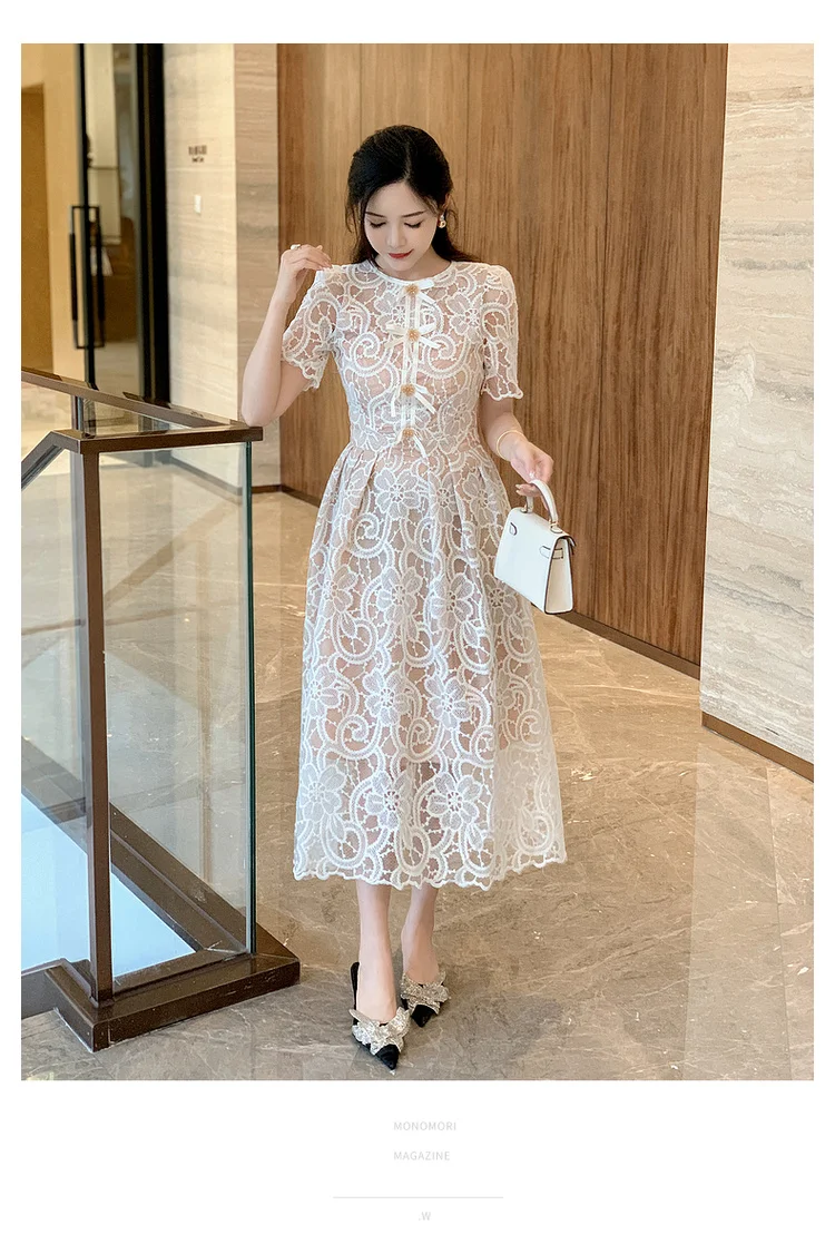 Robe en dentelle blanche – Image 11