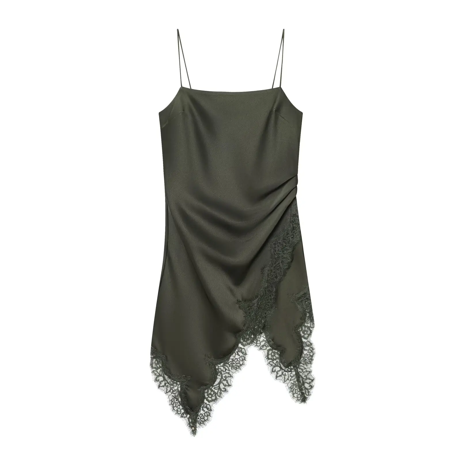 robe satin et dentelle