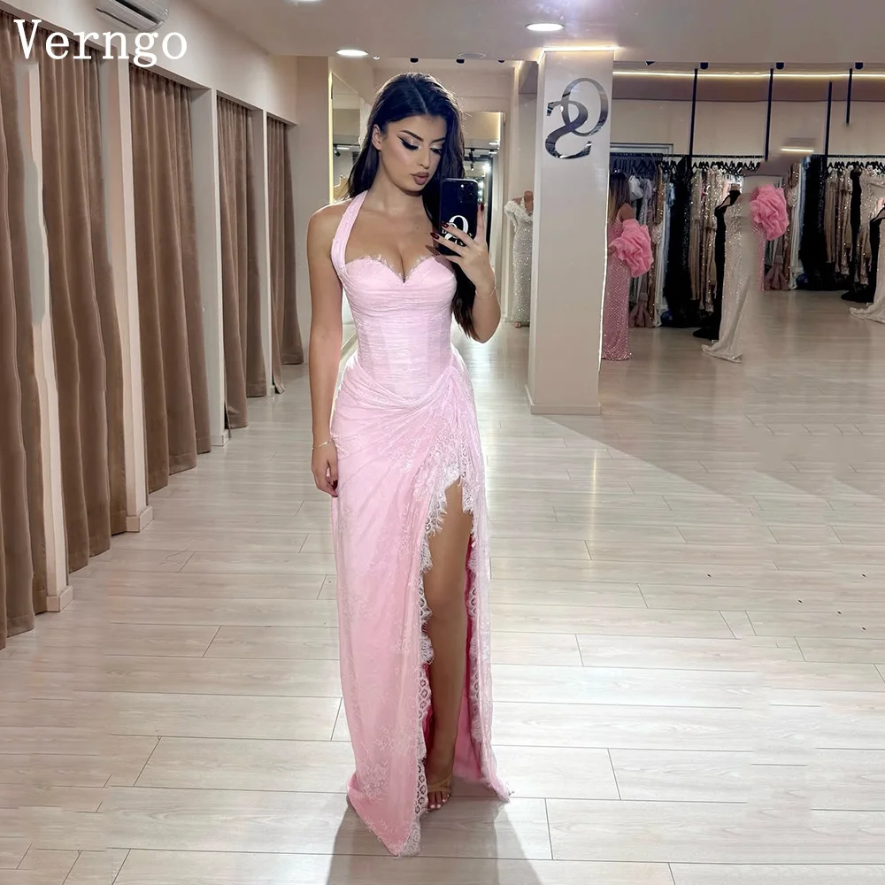 robe en dentelle rose