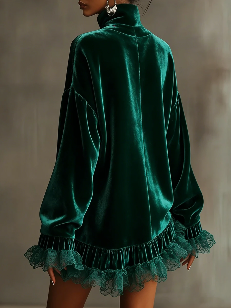 dentelle romantique robe velours