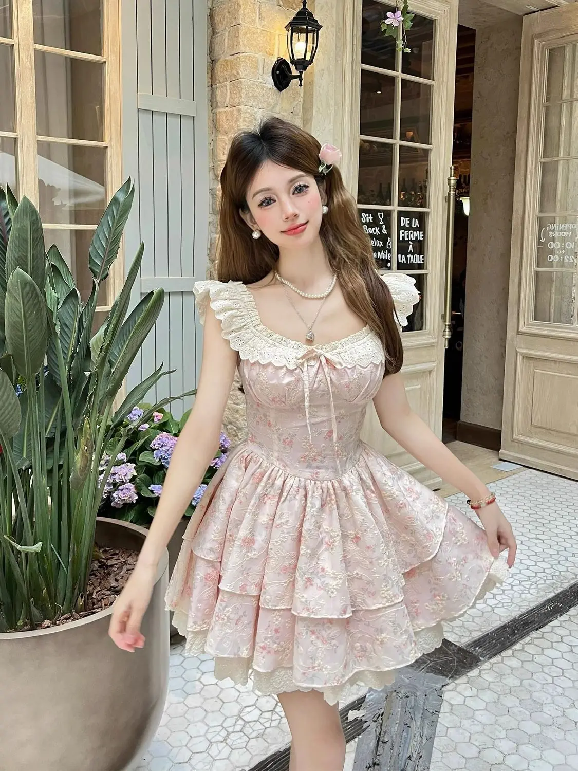 robe estivale rose